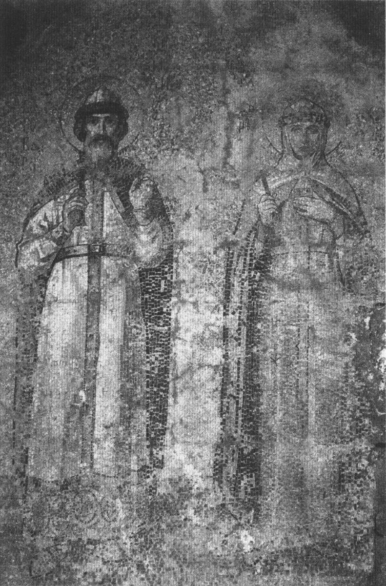 Святая Ольга и Святой Владимир. Мозаика в усыпальнице Березина. Фотография С.Н. Тисовец. 2007 г. Святая Ольга и Святой Владимир. Мозаика в усыпальнице Березина. Фотография С.Н. Тисовец. 2007 г.