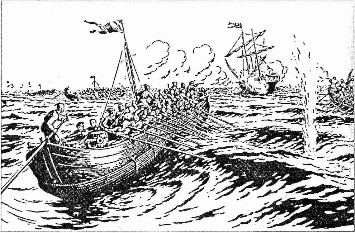 Морской бой казаков с турками на Черном море в XVII в. Морской бой казаков с турками на Черном море в XVII в.