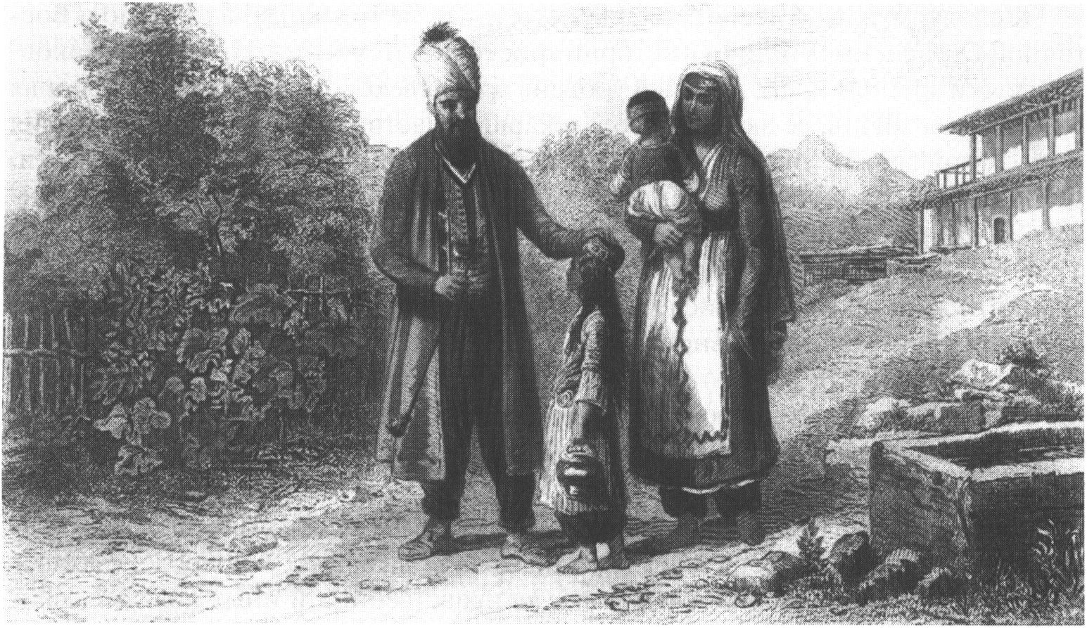 Крымская семья. Литография неизвестного художника. Из собрания музея Ларишес Крымская семья. Литография неизвестного художника. Из собрания музея Ларишес