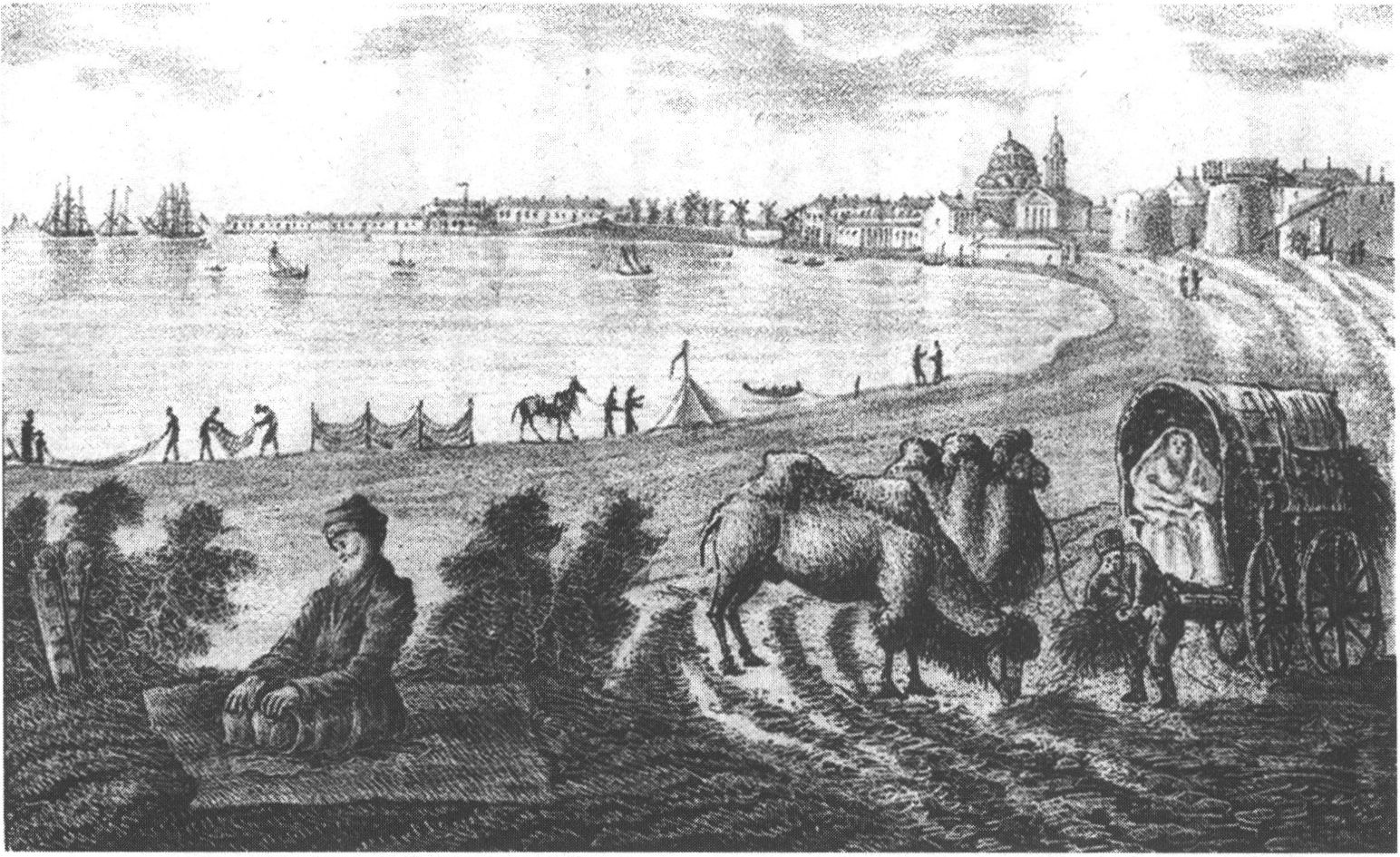 Минареты и ветряные мельницы Гёзлёва. Гравюра из коллекции музея Ларишес Минареты и ветряные мельницы Гёзлёва. Гравюра из коллекции музея Ларишес