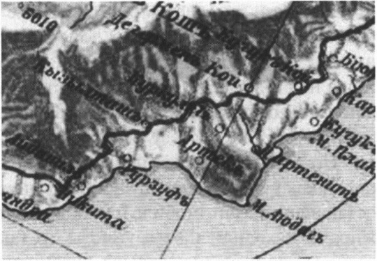 Старая карта участка Южного берега (дорога Алушта-Ялта) Старая карта участка Южного берега (дорога Алушта-Ялта)