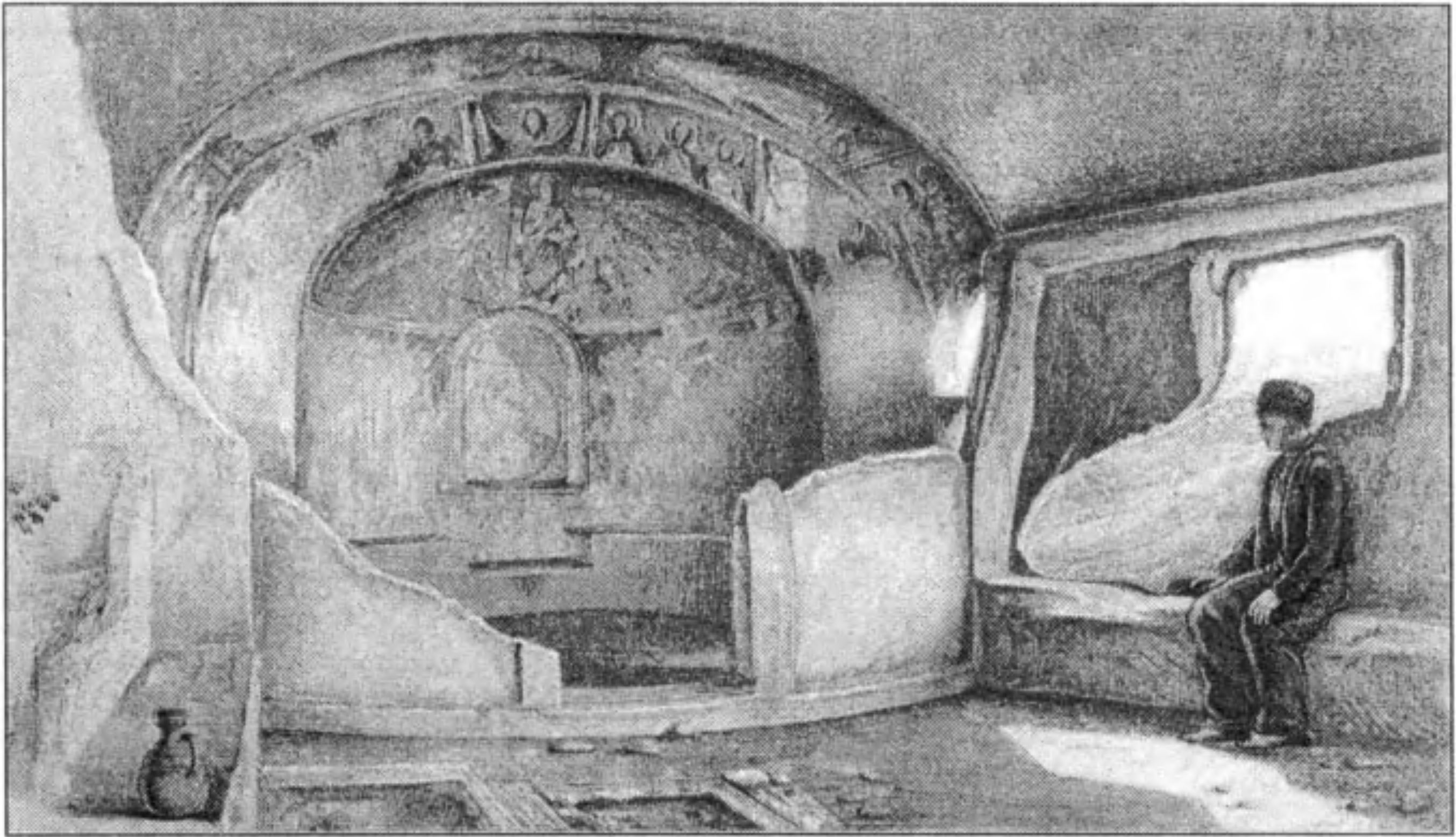 Пещерный храм. Рисунок XIX в. Пещерный храм. Рисунок XIX в.
