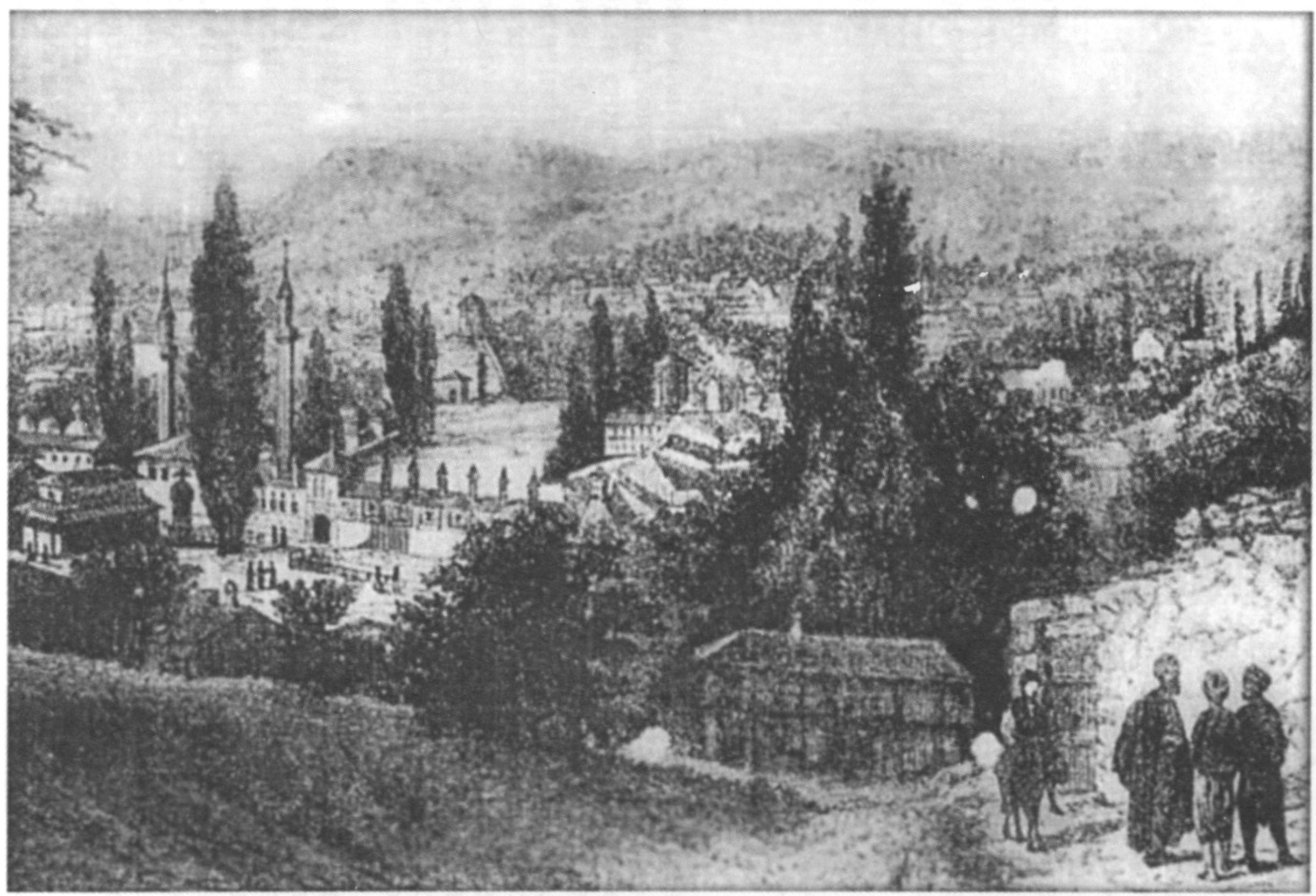 Бахчисарай. Гравюра Бахчисарай. Гравюра