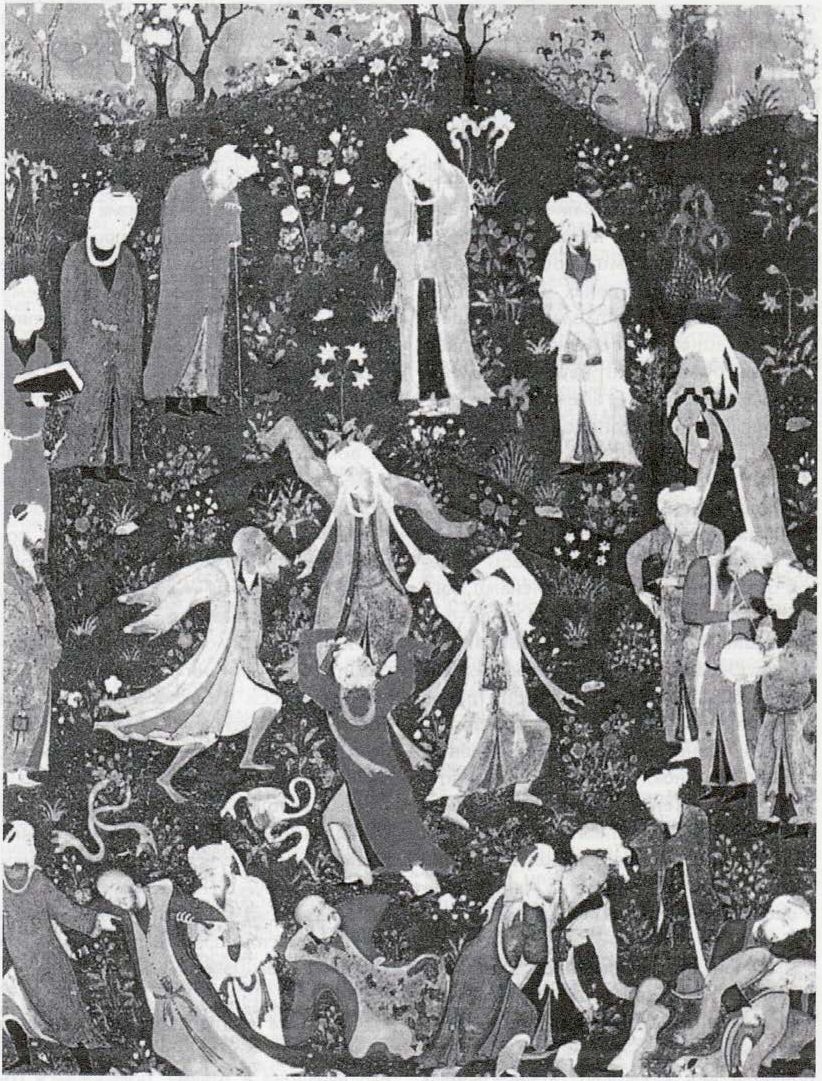 Пляшущие дервиши. Персидская миниатюра. 1490 г. Пляшущие дервиши. Персидская миниатюра. 1490 г.