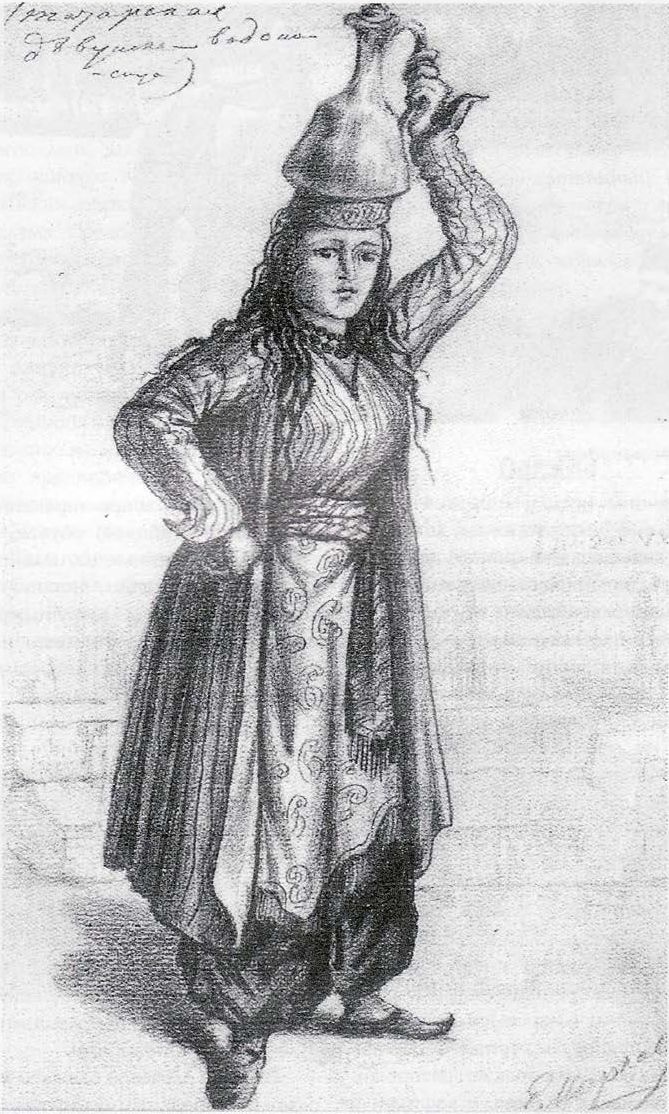 Татарская девушка-водоноска. Е. Марков Татарская девушка-водоноска. Е. Марков
